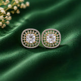 Gold Elegance Zivara CZ Stud Earrings