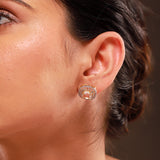 Gold Elegance Zivara CZ Stud Earrings