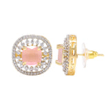 Gold Elegance Roselle CZ Stud Earrings
