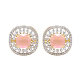 Gold Elegance Roselle CZ Stud Earrings