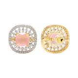 Gold Elegance Roselle CZ Stud Earrings