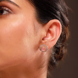 Gold Elegance Roselle CZ Stud Earrings