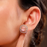 Gold Elegance Roselle CZ Stud Earrings
