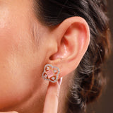 Gold Elegance Elowen Green CZ Floral Stud Earrings