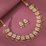 Kundan Elegance Aaradhya Gold Necklace Set