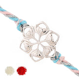 Floral 925 Sterling Silver Rakhi For Brother