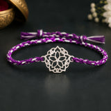 Lotus Floral 925 Sterling Silver Rakhi For Brother