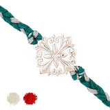Filigree Floral 925 Sterling Silver Rakhi For Brother