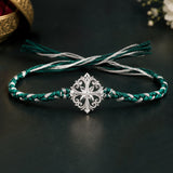 Filigree Floral 925 Sterling Silver Rakhi For Brother