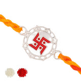 Swastik 925 Sterling Silver Rakhi For Brother