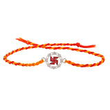 Swastik 925 Sterling Silver Rakhi For Brother
