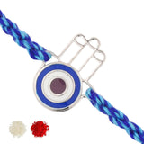 Evil Eye Hamsa 925 Sterling Silver Rakhi For Brother