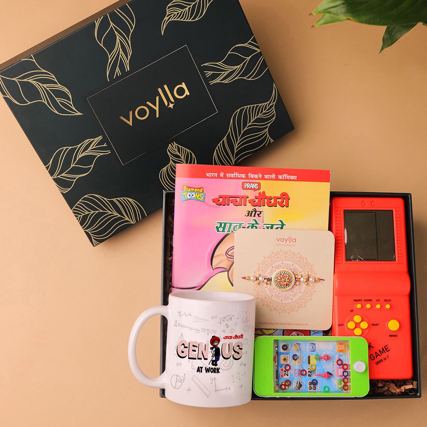 90s theme rakhi gift hamper with retro goodies – nostalgic Raksha Bandhan gift for brother in USA