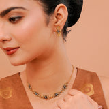 Mahabharat - Vajrika Collar Necklace Set , Women 925 Silver Collar Set