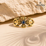 Mahabharat - Vajrika Ring, Women Silver Blue Stone Ring