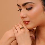 Mahabharat - Vajrika Ring, Women Silver Blue Stone Ring
