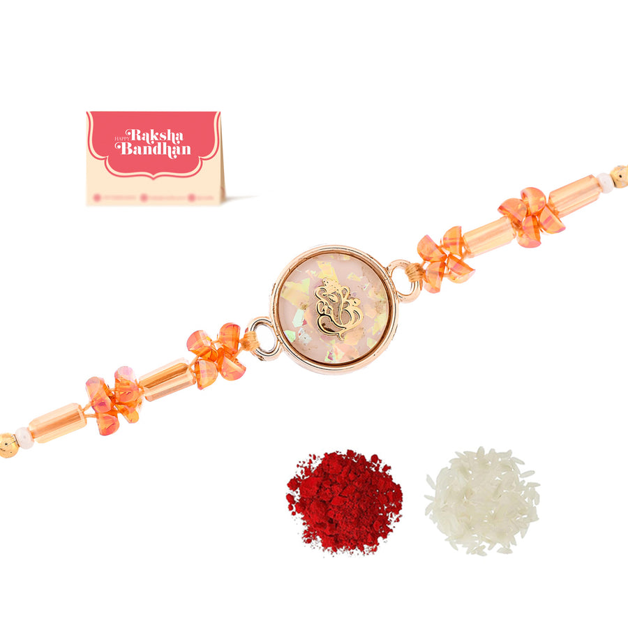 Men's Bejewelled Om Thread Rakhi For Brother | Voylla Rakhi