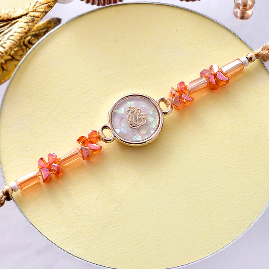 Men's Bejewelled Om Thread Rakhi For Brother | Voylla Rakhi