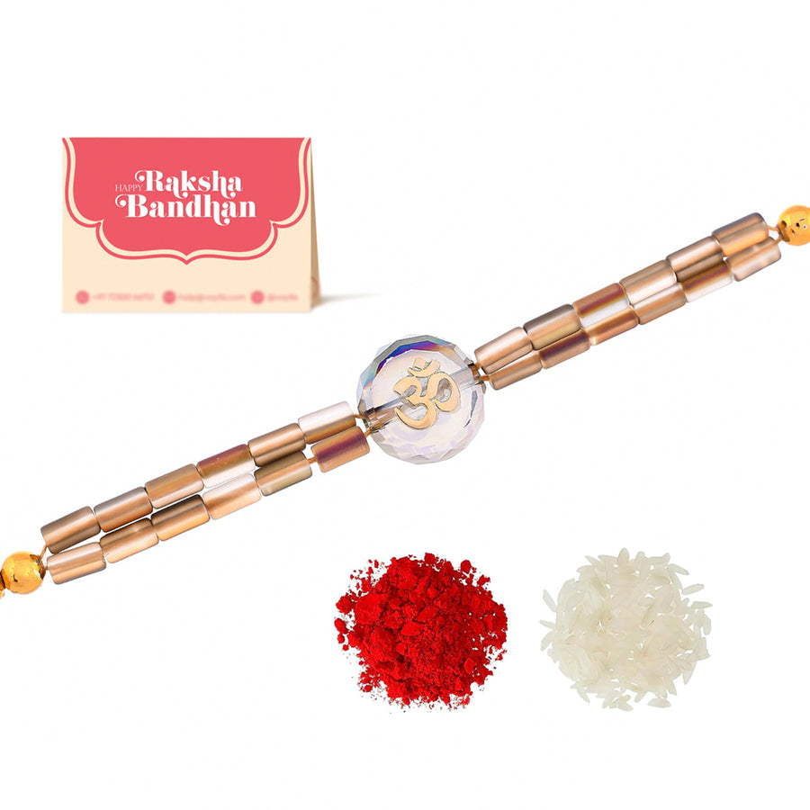 Men's Bejewelled Beaded Thread Rakhi For Brother | Voylla Rakhi