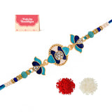 Blue Enamelled And Beaded Men's Rakhi For Brother | Voylla Rakhi