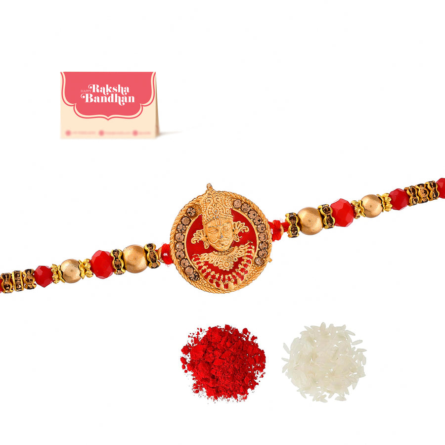Men's Divine Motif Ram Red Thread Rakhi For Brother | Voylla Rakhi
