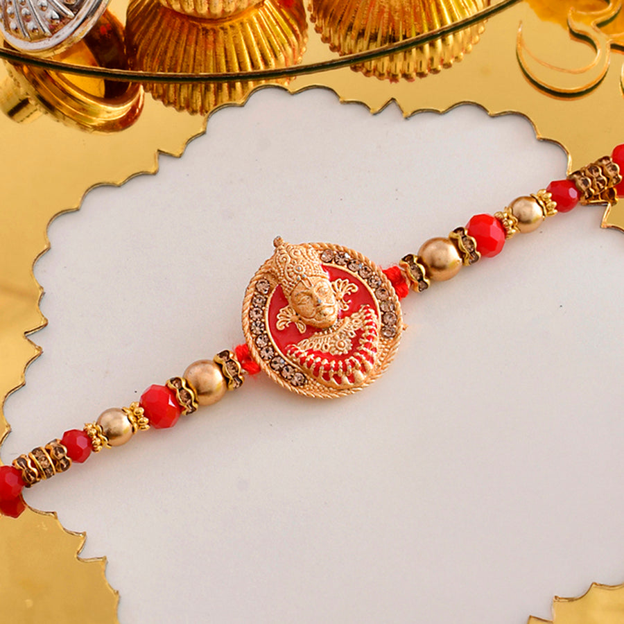 Men's Divine Motif Ram Red Thread Rakhi For Brother | Voylla Rakhi