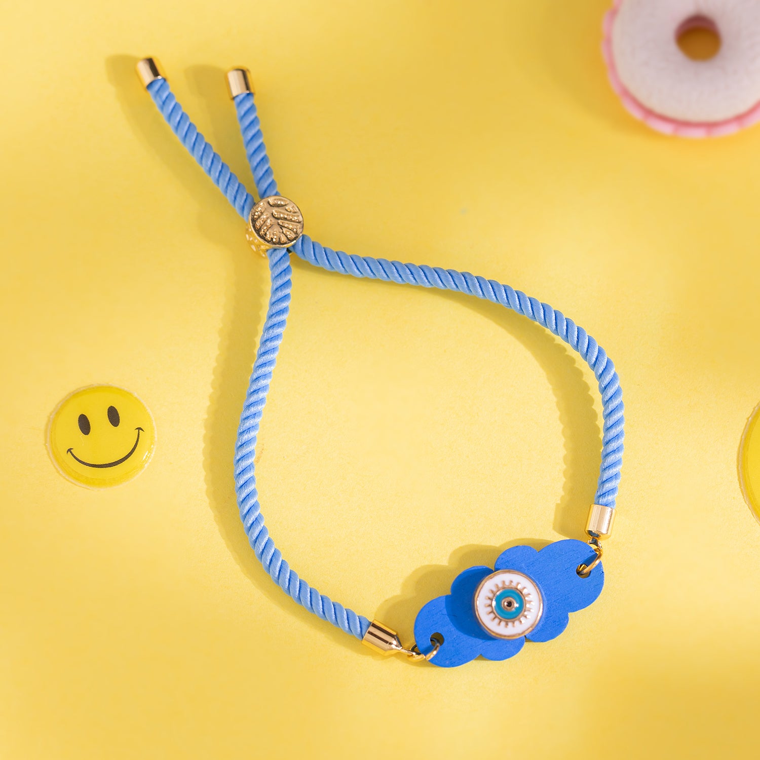 Playful Evil Eye Cloud Kids Rakhi