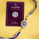 Shubh Lakshmi Ganesha Silver Coin Rakhi Box