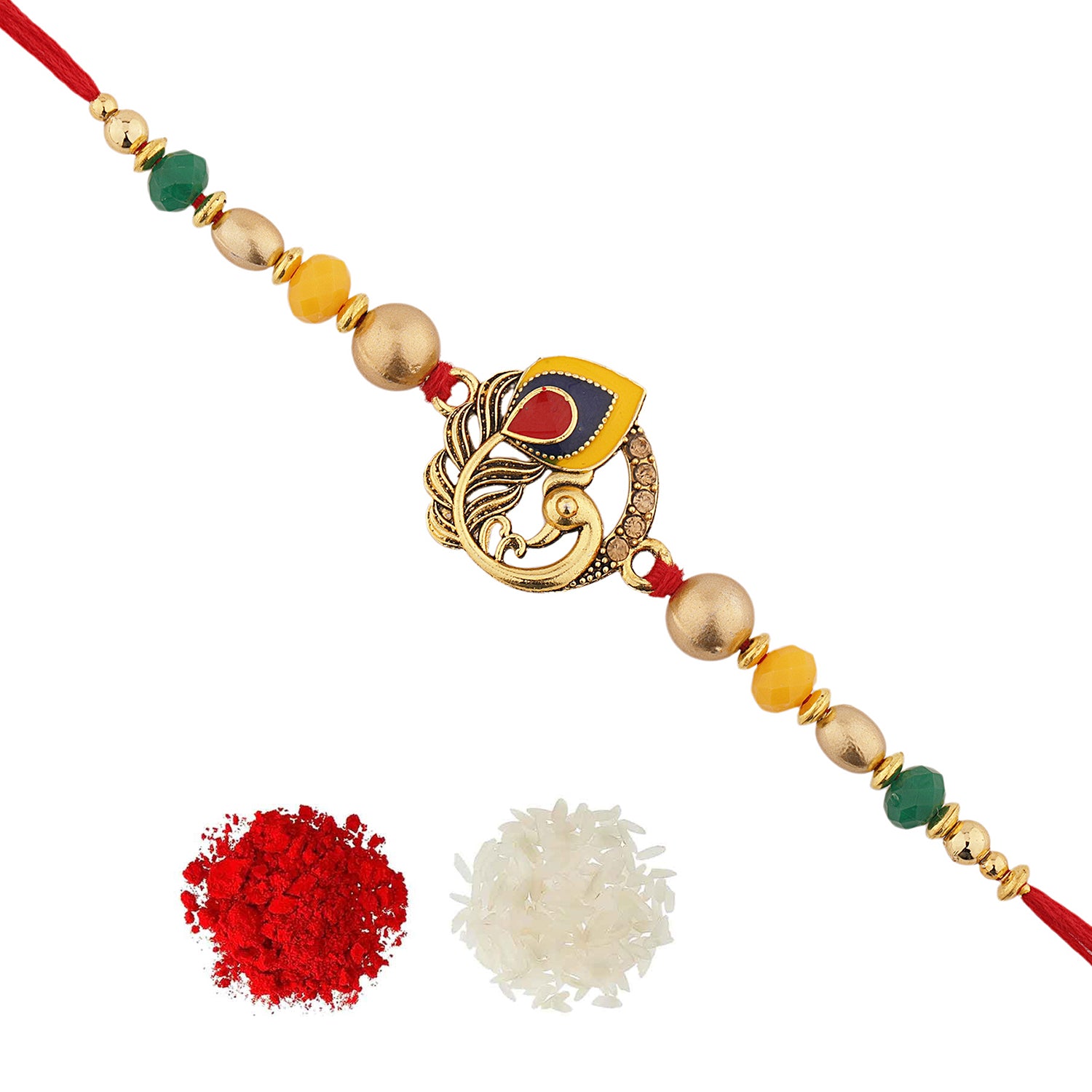 Mor Rakhi Divine Lord Krishna Mor Pankh Rakhi For Brother|Voylla Rakhi – VOYLLA