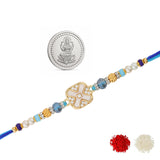 Pearl Bloom Silver Blessings Rakhi Box