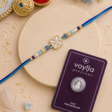 Pearl Bloom Silver Blessings Rakhi Box