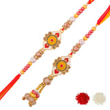 Ethnic Rakhis Pack Of 2 Bhaiya Bhabhi Rakhi