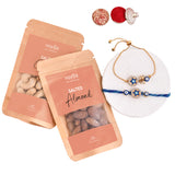 Evil Eye Thread And Chain Bhaiya Bhabhi Rakhi With Salted Kaju And Badam | Voylla
