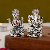 Voylla 999 Pure Silver Lakshmi Ganesh Idol Combo