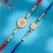 Designer Mother Of Pearl Rakhi Combo For Brother|Voylla Rakhi