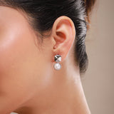 Trendy Pearl Pop Duo Earrings Set