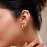 Trendy Golden Spark Duo Earrings Set