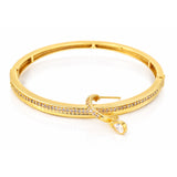 Trendy Golden Crystal Grace Bracelet & Earrings Combo