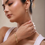 Trendy Golden Crystal Grace Bracelet & Earrings Combo