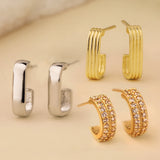 Dual Glow Hoop Trio Combo Earrings