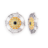 Navratri Oxidised Silver Jewellery Combo Set – Enamel Pendant Chain Ring Kada and Earrings | Ethnic Style | Gift for Women