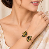 Navratri Antique Gold Jewellery Combo Set – Enamel Necklace Ring Bracelet and Earrings | Ethnic Style | Gift for Women