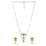 Navratri Dual Tone Oxidised Jewellery Combo Set – Fish Motif Peacock Necklace Earrings Kada and Ring | Ethnic Style | Gift for Women
