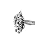 Navratri Oxidised Silver Jewellery Combo Set – Floral Feather Necklace Earrings Ring and Anklet | Ethnic Style | Gift for Women