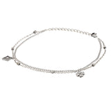 Navratri Oxidised Silver Jewellery Combo Set – Floral Feather Necklace Earrings Ring and Anklet | Ethnic Style | Gift for Women