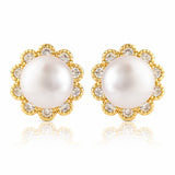 Pearl Essentials Elara Pearl CZ Stud Earrings