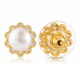 Pearl Essentials Elara Pearl CZ Stud Earrings