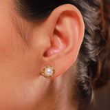 Pearl Essentials Aurelle Pearl CZ Stud Earrings