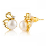 Pearl Essentials Elowyn Pearl Swan Stud Earrings