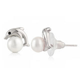 Pearl Essentials Elara Dolphin Pearl Stud Earrings